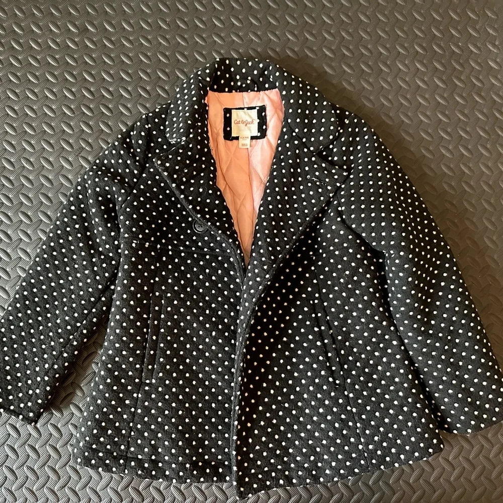 Cat & Jack Polka Dot Coat - Picture 2 of 8